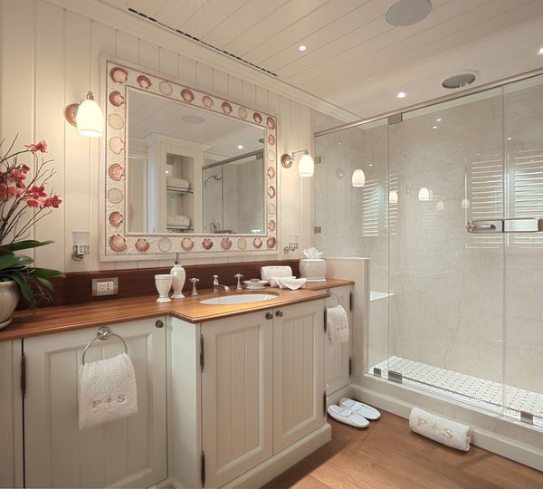 Guest's Cabin Bath On Board Yacht POLAR STAR