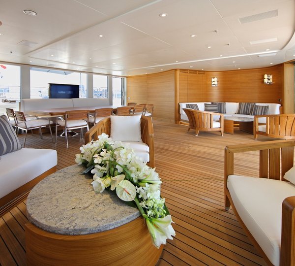 Indoor Sitting Zone On Board Yacht SEANNA