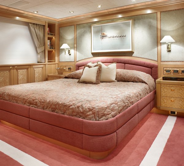 Guest's Cabin Including King Berth Orange On Board Yacht LAUREL