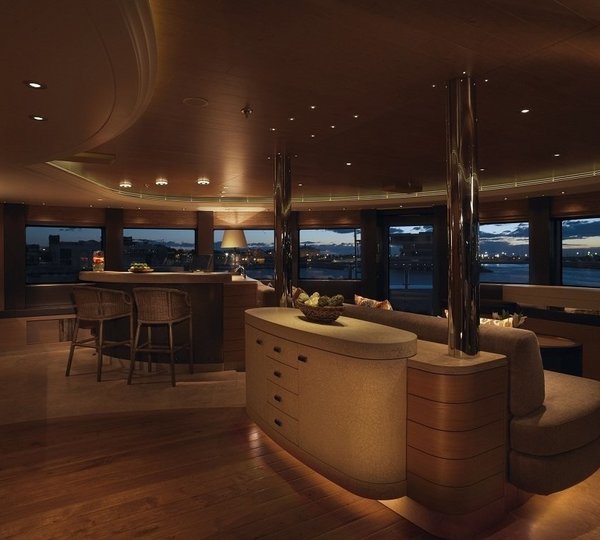 Evening: Yacht NAIA's Observance Lounging Drinks Bar Captured