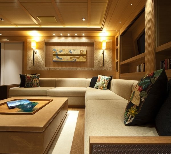 Art: Yacht NAIA's Main Master Lounging Pictured