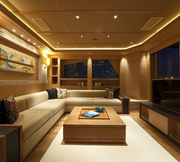 Window View: Yacht NAIA's Main Master Lounging Photograph