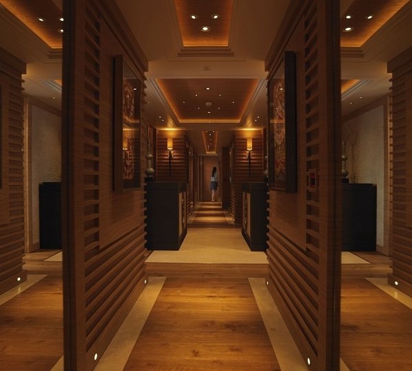 Evening: Yacht NAIA's Hallway Photograph