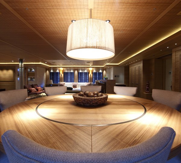 Inside Eating/dining Aboard Yacht NAIA