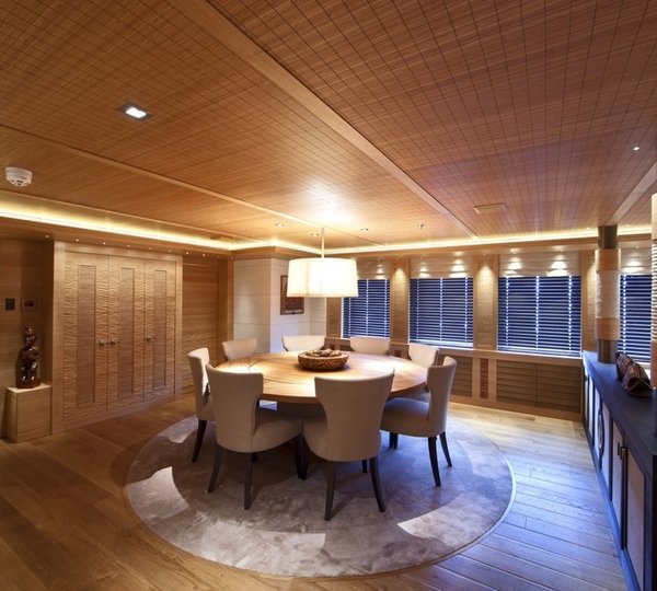 Inside Eating/dining Zone On Board Yacht NAIA