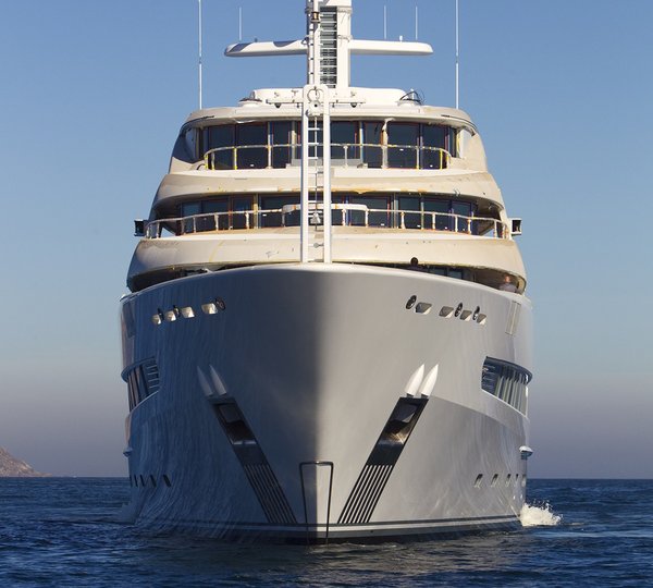 Ship's Bow On Yacht NAIA