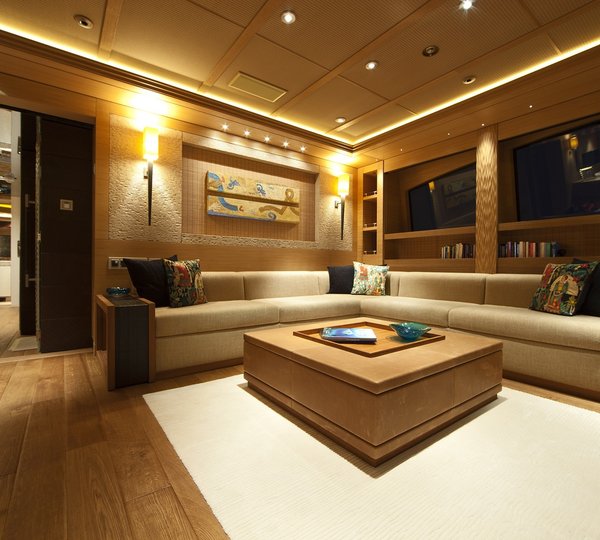 Main Master Lounging Aboard Yacht NAIA