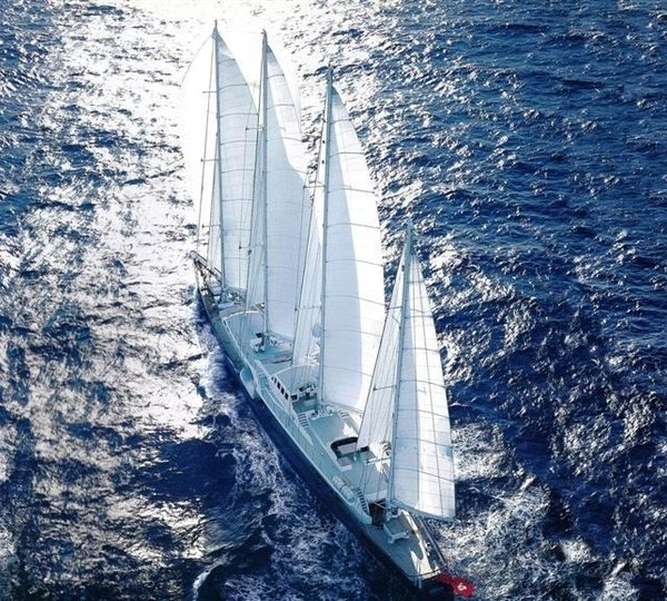 From Above Aspect Aboard Yacht ENIGMA