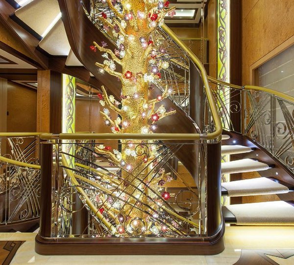 Stairway On Board Yacht SOLANDGE