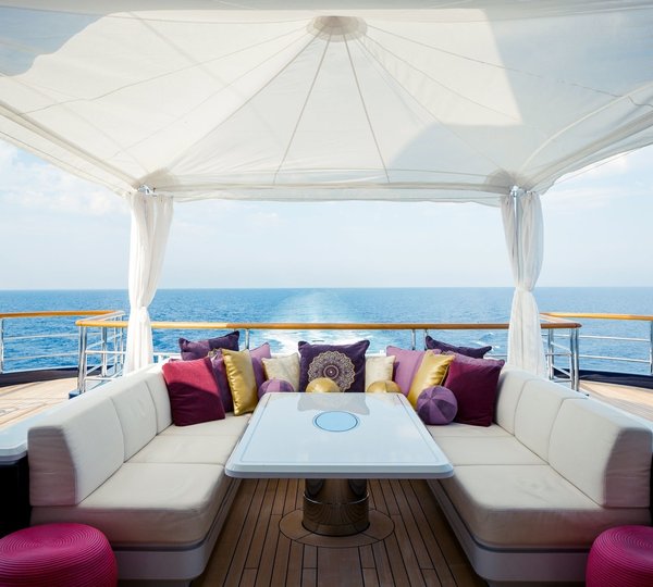 Outdoor Eating/dining Option On Board Yacht SOLANDGE