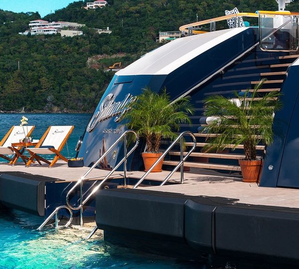 Swimming Landing Aboard Yacht SOLANDGE
