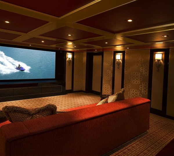 Home Movie Theater Aboard Yacht SOLANDGE