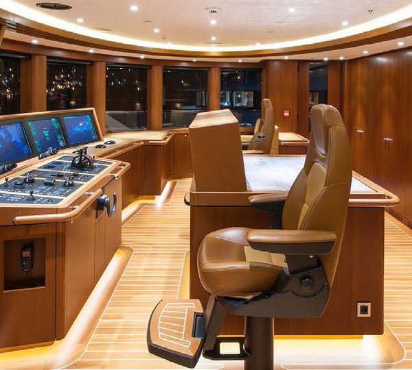 Wheel House Aboard Yacht SOLANDGE