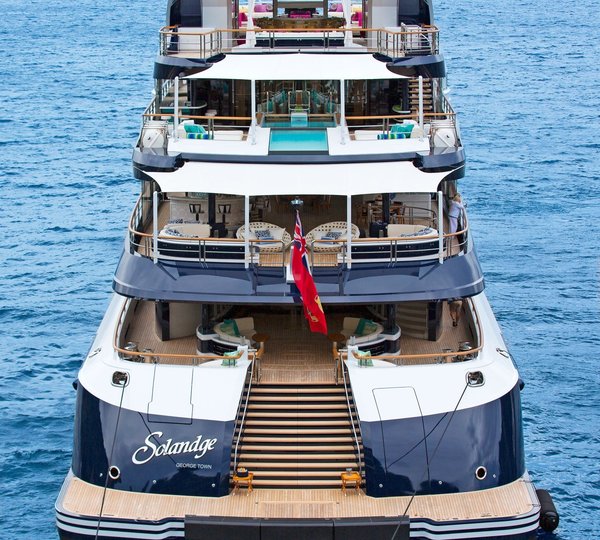 Aft Deck By Daytime On Board Yacht SOLANDGE