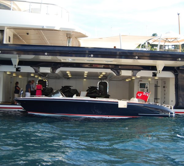 Ship's Tender Alongside On Board Yacht SEVEN SEAS