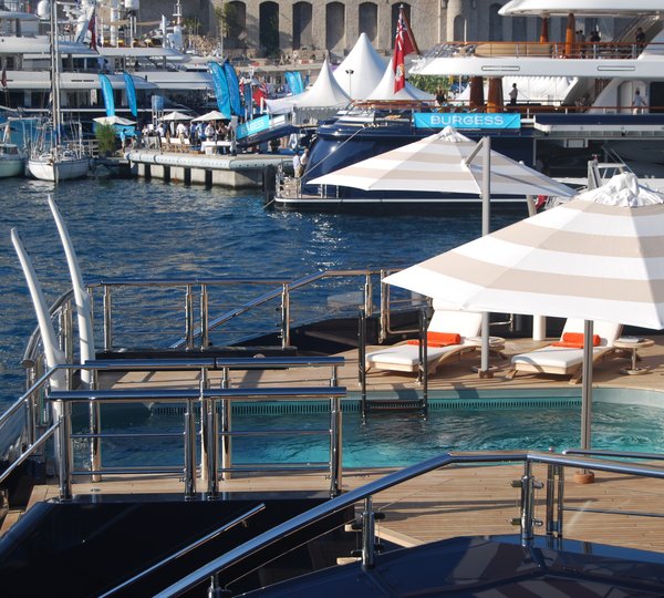 Swimming Pool With Sun Deck On Yacht SEVEN SEAS