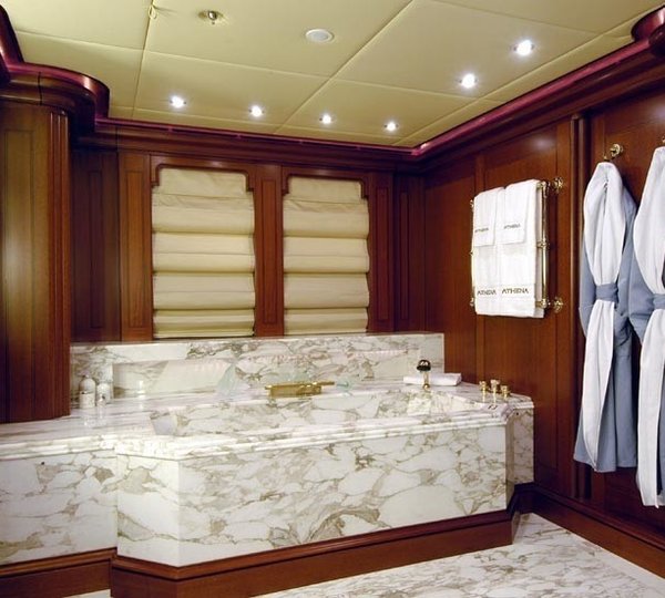 Main Master Bath On Yacht ATHENA
