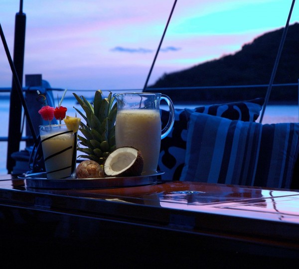 Deck Detail In The Evening