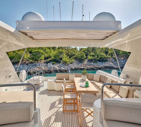 Lounge And Dining On Flybridge Deck