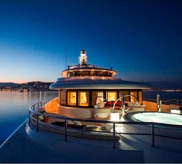 Exterior Living Area At Night