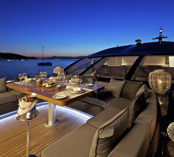 Foredeck Dining At Night