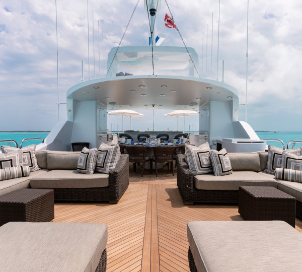 Sun Deck Seating And Sunning Looking Aft - Photo Credit Ocean Air Media