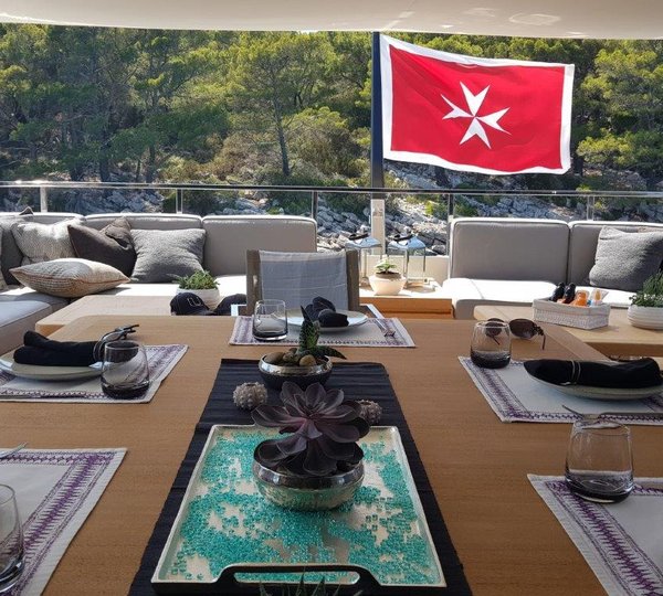 Upper Deck Lunch Set Up