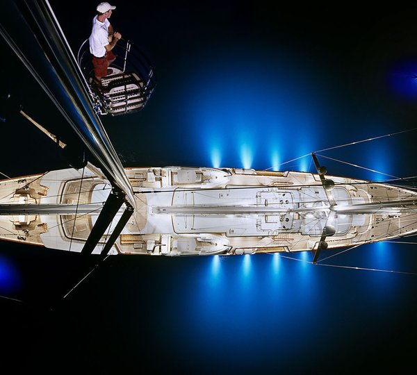 Yacht ATHENA - Night Diving Viewed From Crowsnest