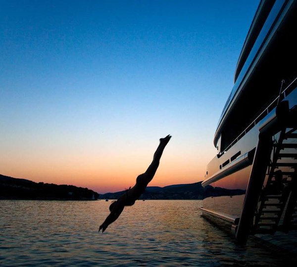 Yacht MARY JEAN II By ISA - Dusk Swimming