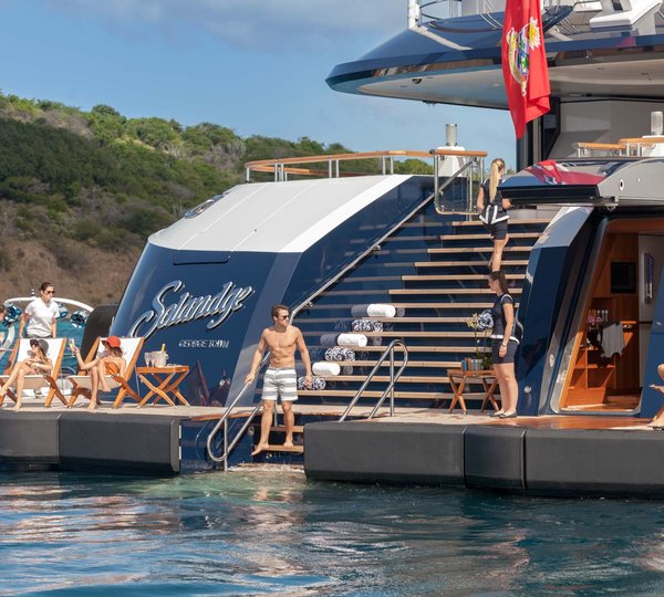 Yacht Solandge - Aft Deck Swimming