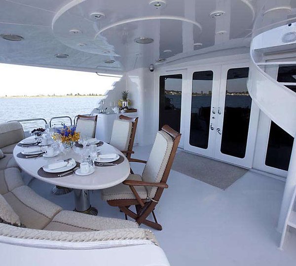 Lady Sharon Gale Yacht Aft Dining