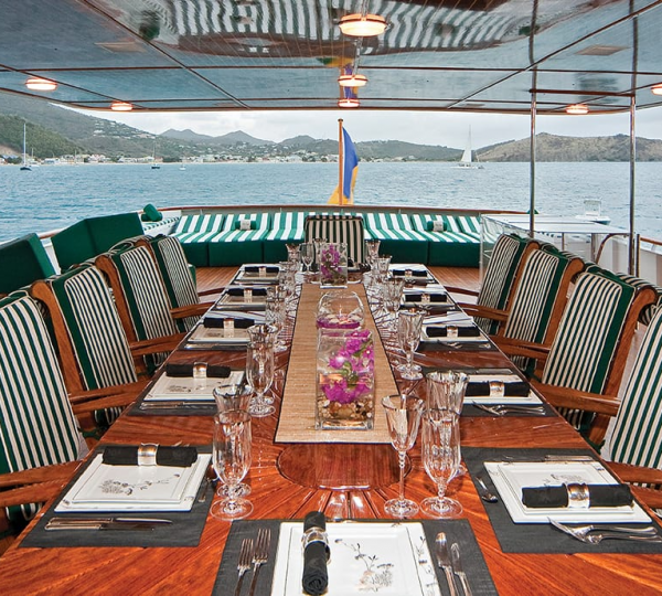 Sun Deck Dining Set Up