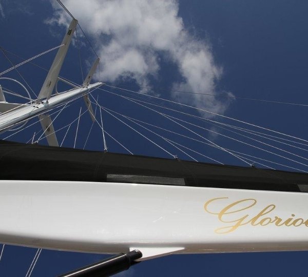External Close Up On Board Yacht GLORIOUS
