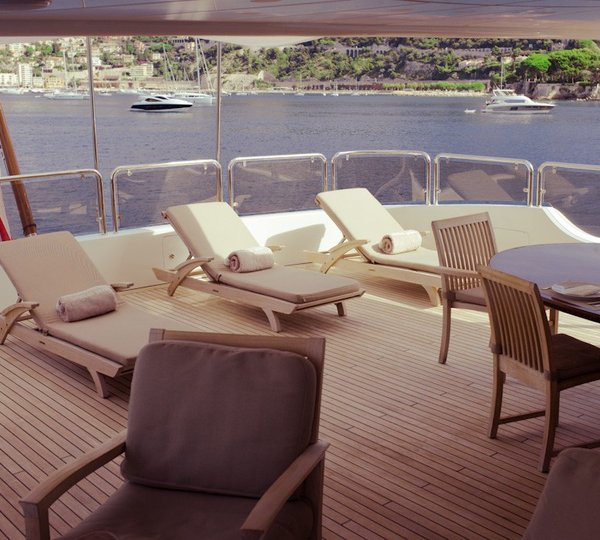 Sun Deck Aboard Yacht AFRICAN QUEEN