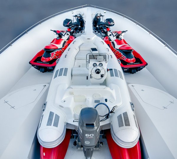 Fore Deck Ship's Tenders On Yacht ANDIAMO
