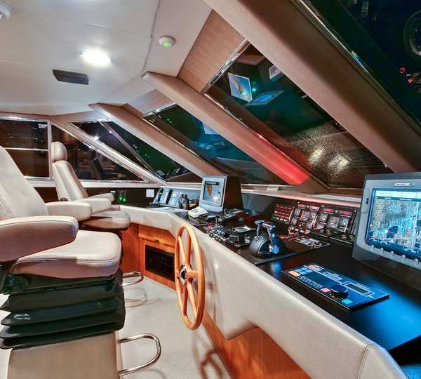 Pilot House On Board Yacht ANDIAMO