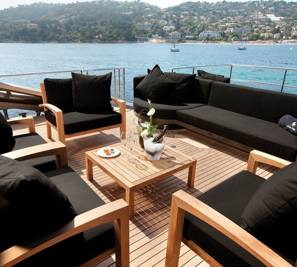 Aft Deck On Board Yacht GRIFFIN