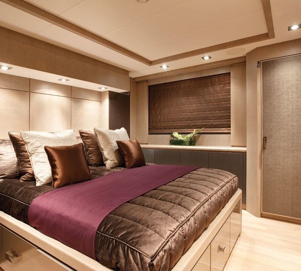 Purple Guest's Cabin On Yacht GRIFFIN