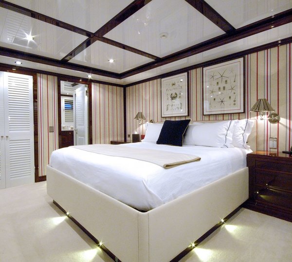 White Guest's Cabin Aboard Yacht OXYGEN