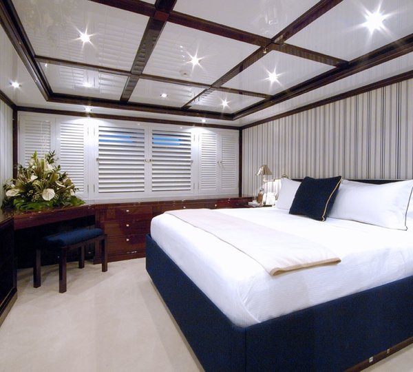 Blue Guest's Cabin Aboard Yacht OXYGEN