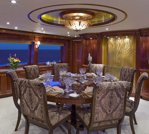 Eating/dining Area On Board Yacht FAR FROM IT