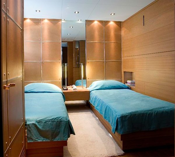 Blue Twin Bed Cabin On Board Yacht SEAKID
