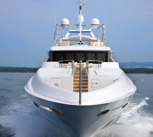 Ship's Bow On Board Yacht WILD ORCHID I