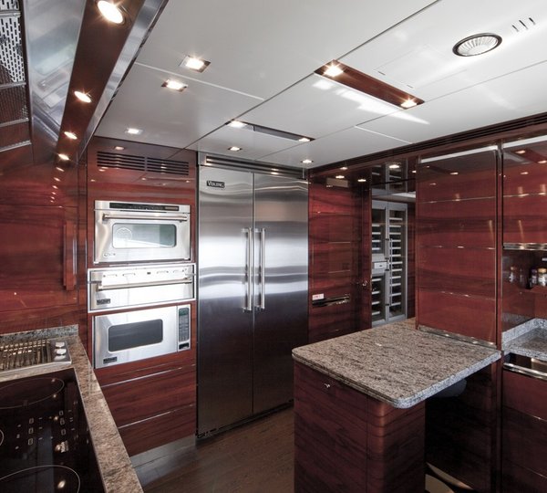 Ship's Galley On Board Yacht WILD ORCHID I