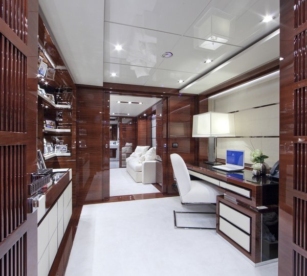 Main Master Study Into Cabin On Board Yacht WILD ORCHID I