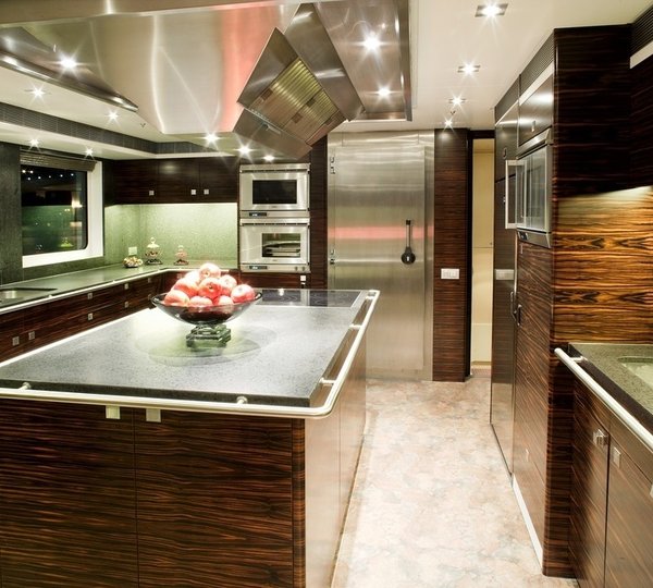 Ship's Galley Aboard Yacht INCEPTION