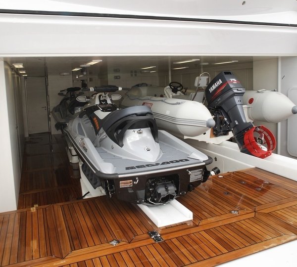 Ship's Tender Portside Aboard Yacht INCEPTION