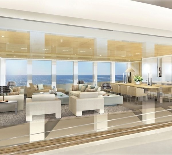 Saloon: Yacht LA PELLEGRINA's Artist Rendering Photograph