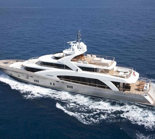 From Above Aspect Aboard Yacht LA PELLEGRINA