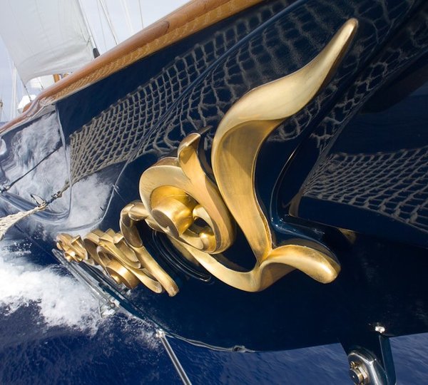 External Close Up Aboard Yacht FLEURTJE